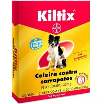 Kiltix Coleira Anti Carrapados M - 48cm